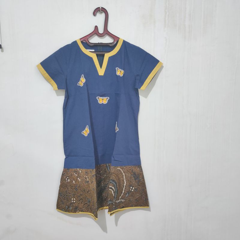 Dress batik/daster batik/dress batik modern/dress kupu-kupu/batik queen preloved