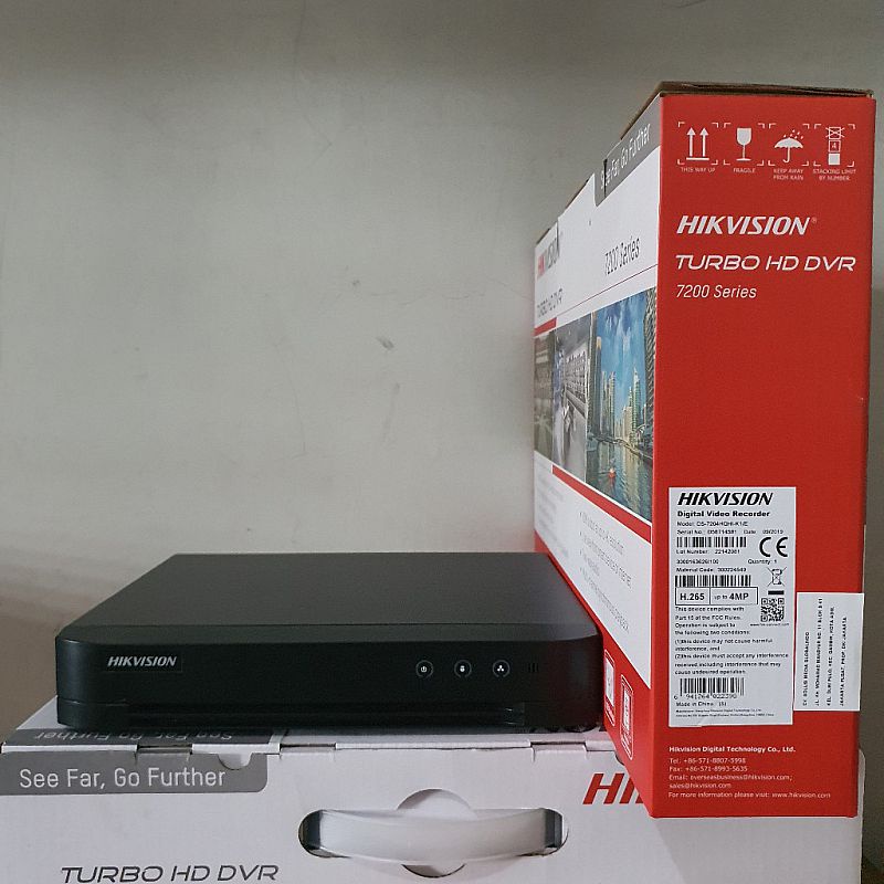 DVR HIKVISION 4 Channel / 4CH DS-7204HQHI-K1/E 1080p 2MP Bonus Hadiah