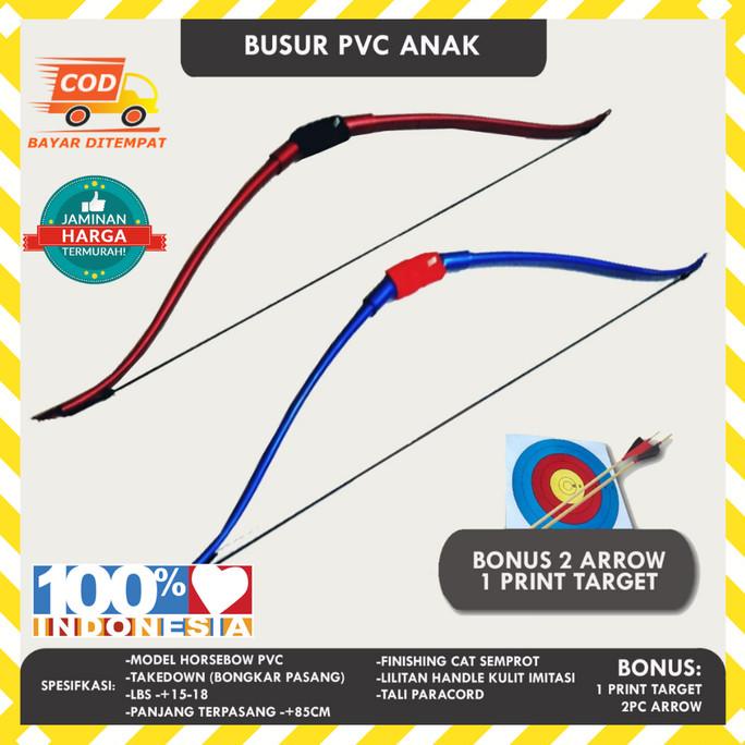 Paket Busur Panah Horsebow Anak Sd - Busur Panah Pipa / Pvc Terlaris