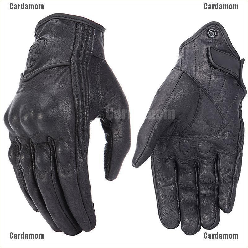 Sarung Tangan Motor Retro Bahan Kulit PU Anti Air untuk