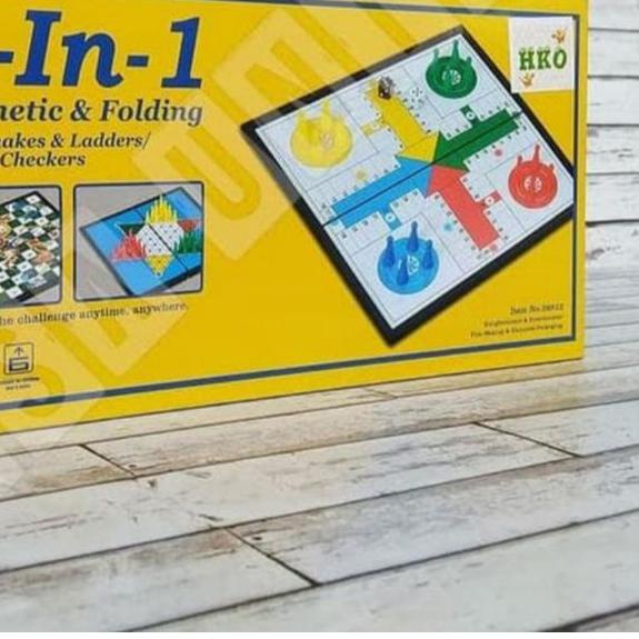 Ludo, Ular Tangga, Halma Magnet 3 in 1