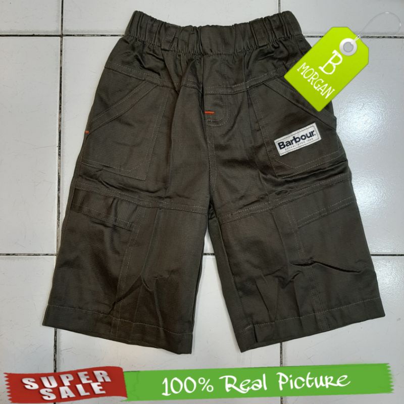 Celana Pendek Anak Cargo Barbour Hijau Gelap