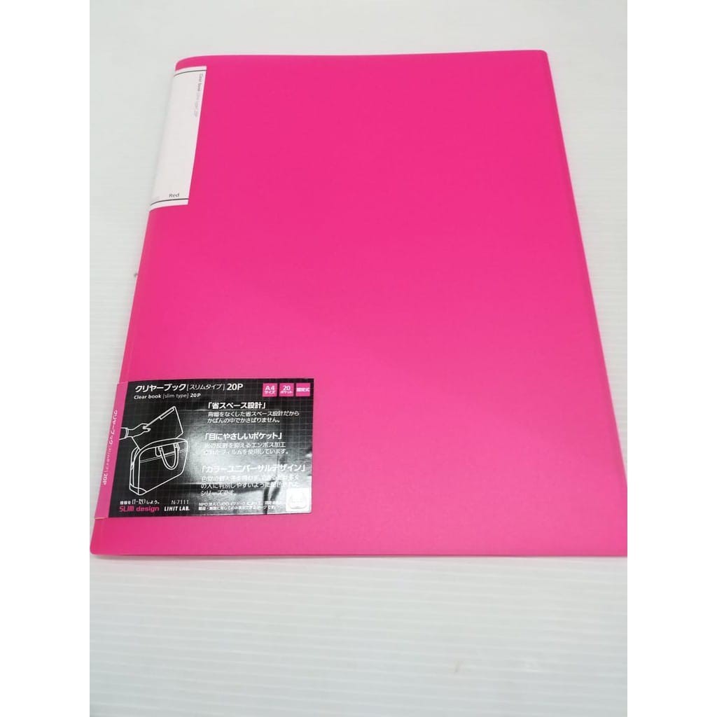 

LIHIT CLEAR HOLDER N-7111 SLIM A4 03 PINK TUA/20LBR