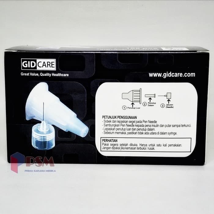 Nay / Pen Needle Jarum Insulin Gidcare 31G X 5Mm / Sejenis Micro-Fine Bd Box Berkualitas Terbaik Dan