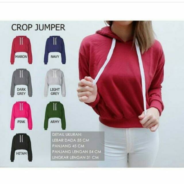 crop jumper hoodie