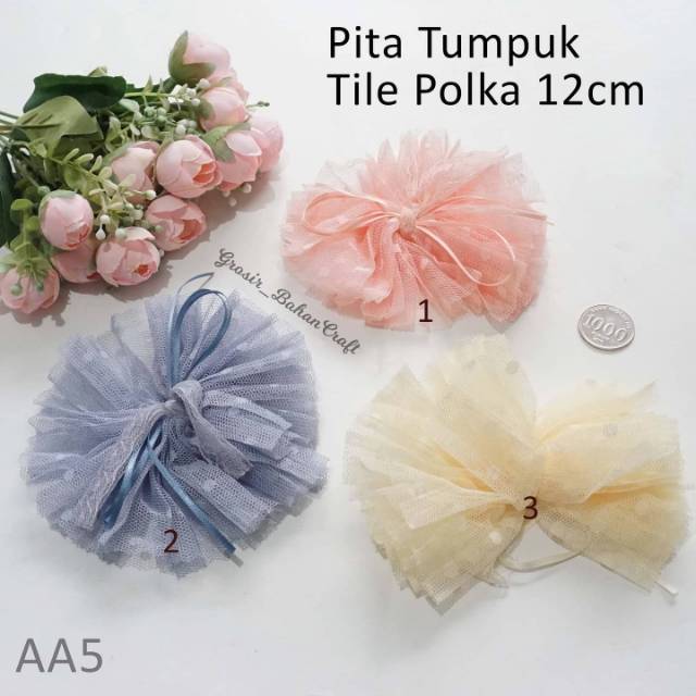 

[6pcs] PITA TUMPUK TILE POLKA 12CM