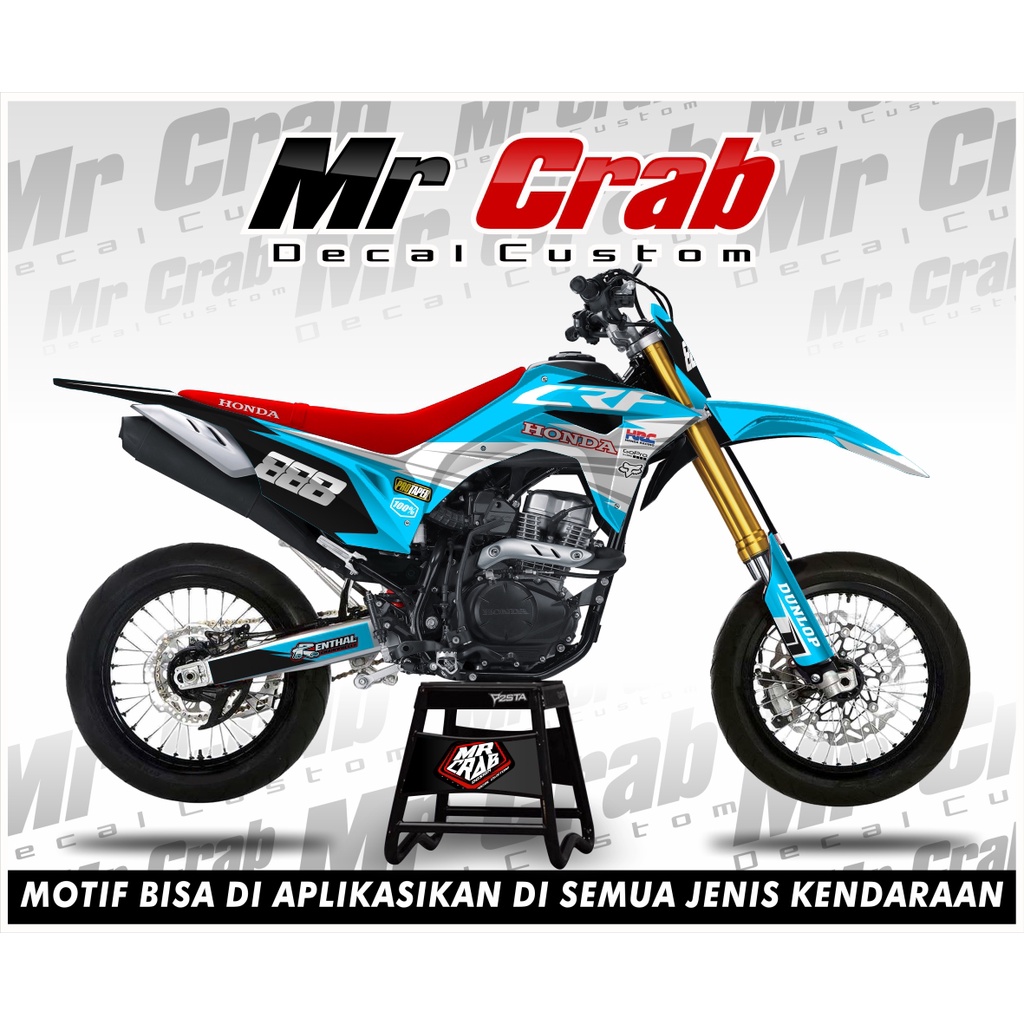 decal stiker crf 150 l full body  BIRU MUDA - Supermoto