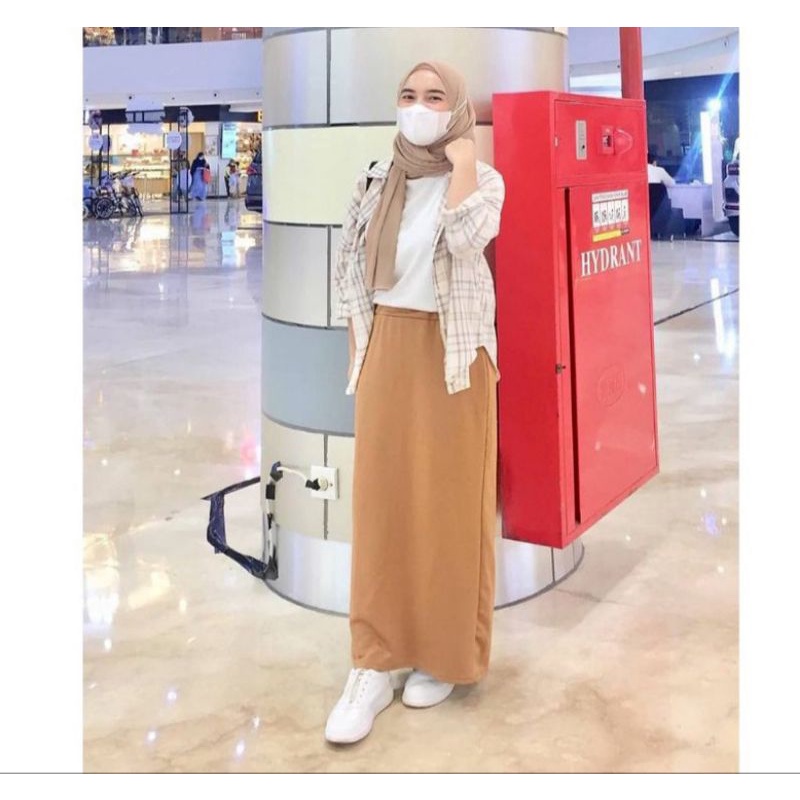 Rok Span Panjang/Rok Kerja Panjang/Rok Span Premium
