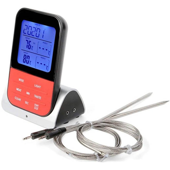 Jual Food Thermometer Wireless Timer Alarm Kitchen Termometer Dapur Thermo Oven Makanan Minuman FTO Water Indonesia|Shopee Indonesia