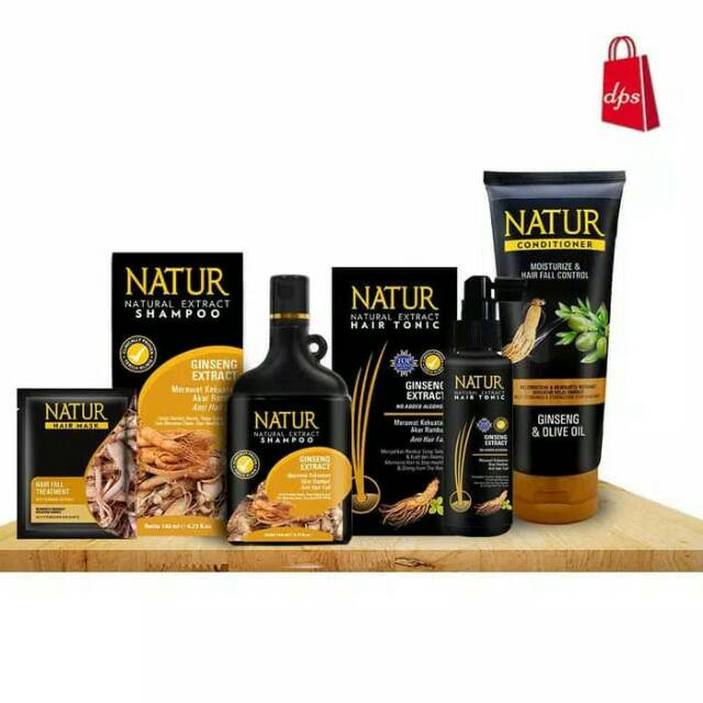 NATUR Hair Care Series (BPOM) Shampoo, Conditioner, Hair Tonic, Hair Recovery Serum (VH)