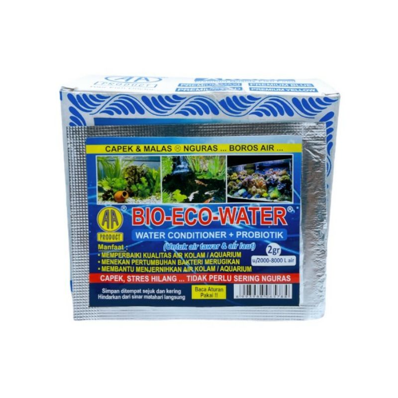 PROBIOTIK Bio Eco Water 2gr Penjernih Air Kolam Aquarium Bening