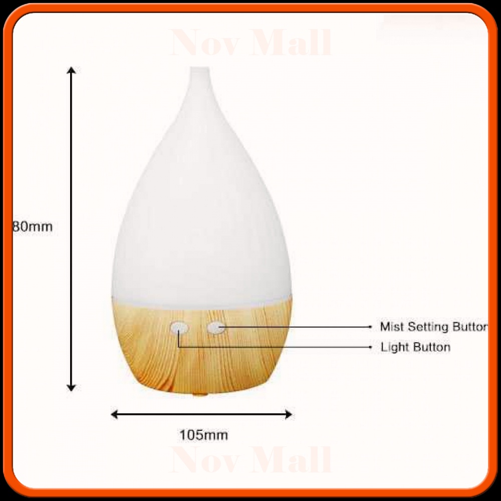 Air Humidifier Aromatherapy Wood 150ml with LED RGB AM885