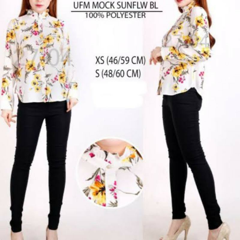 Kemeja / Blouse Daiz branded sisa ekspor motif floral