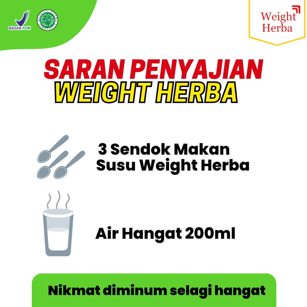 PAKET 2 BOX SUSU WEIGHT HERBA | Susu Penggemuk Badan Penambah Nafsu Makan Penambah Kalori Lancarkan Saluran Pencernaan