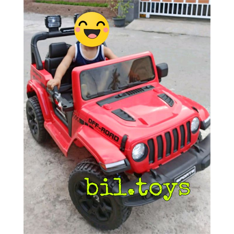 MOBIL AKI ANAK PMB 8288 JEEP OFF-ROAD RUBICON REMOTE MAINAN MOBIL TUNGGANG AKI M-8288 OFF ROAD MOBIL AKI ANAK MURAH