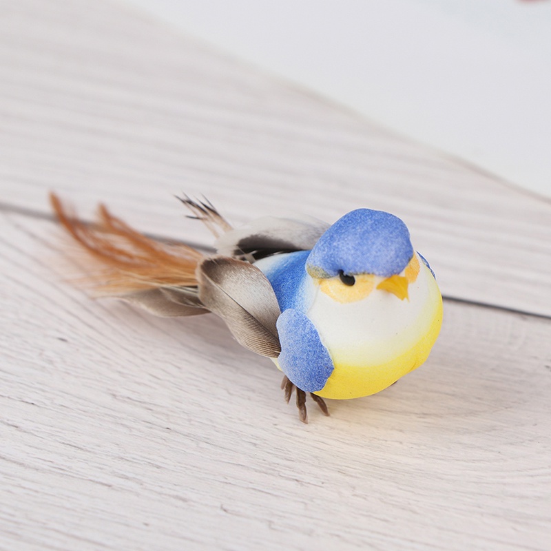 {LUCKID}1Pc Mini fake birds artificial foam feathers mini birds home party wedding decor