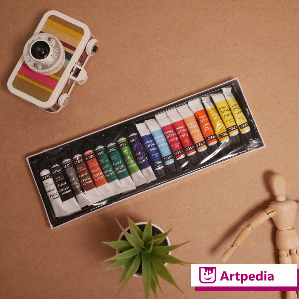 Cat Akrilik V Tec Acrylic Colours 6 Ml Set 18 V Tec Cat Akrilik 18