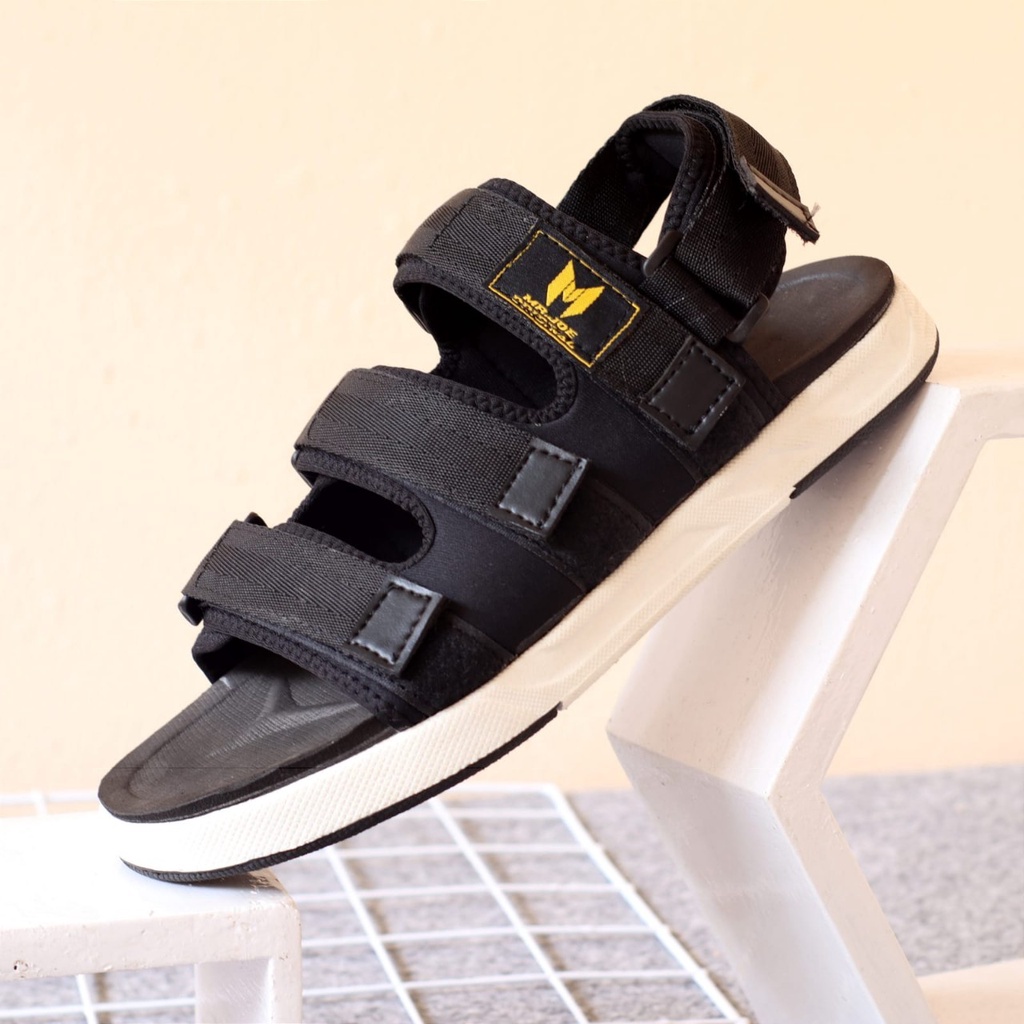 Enoz x Mount - Sandal Slop Gunung Casual Original Pria - Sendal Selop Flat Distro Handmade Kasual Cowok Laki Keren Modis Jalan Santai Bahan Kuat Aman Nyaman