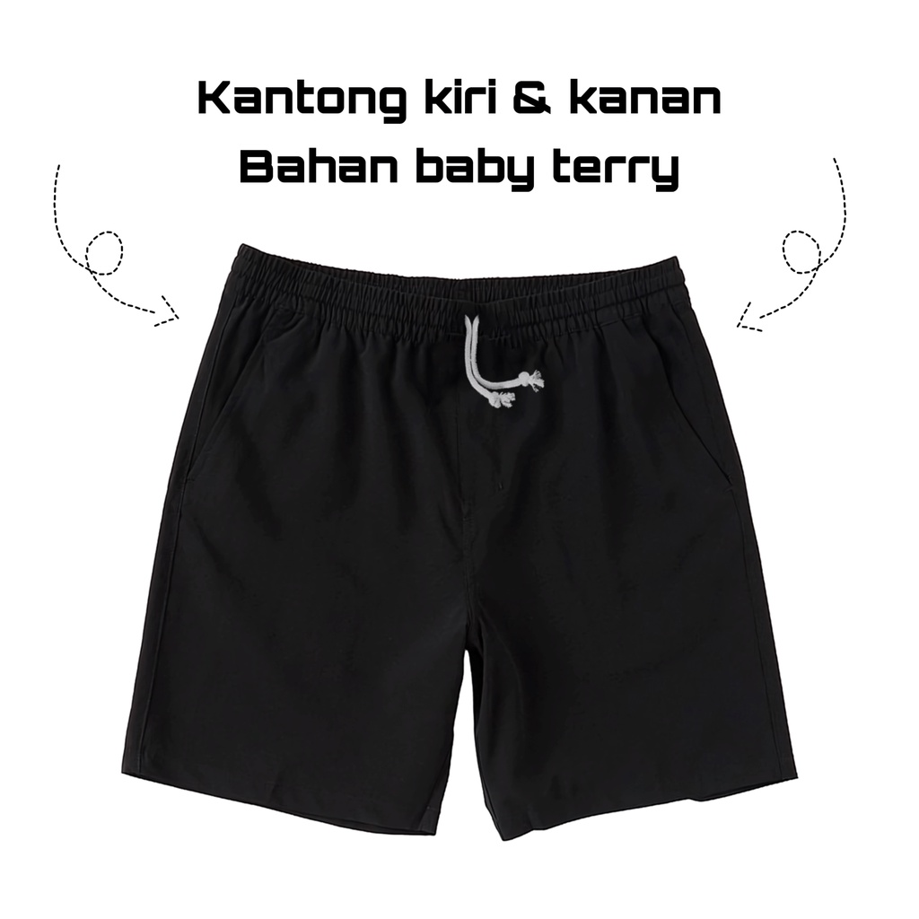 LETTUCY 2-CELANA PENDEK BOXER BABYTERRY MOTIF STREETWEAR