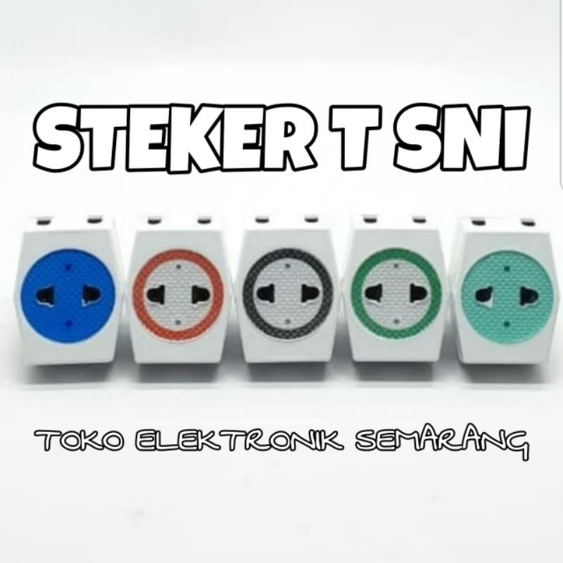 STEKER STOP KONTAK T MULTI COLOKAN T CABANG 3 SNI