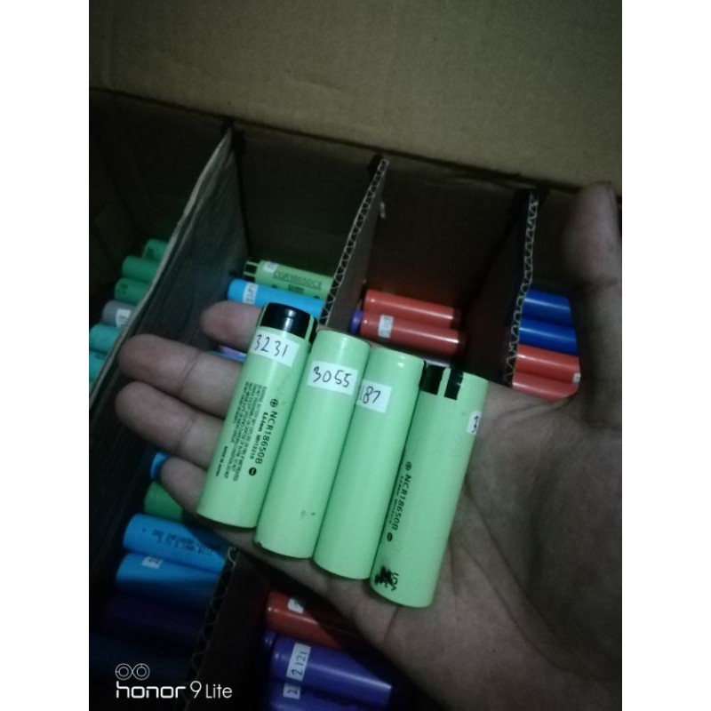 baterai 18650 3000-3399mah real kapasitas, baterai laptop bekas