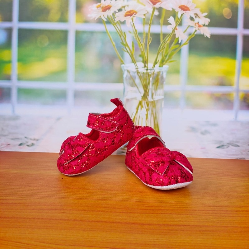 sepatu bayi prewalker perempuan ALISSA 0 12 bulan murah / baby shoes perempuan lucu trendy