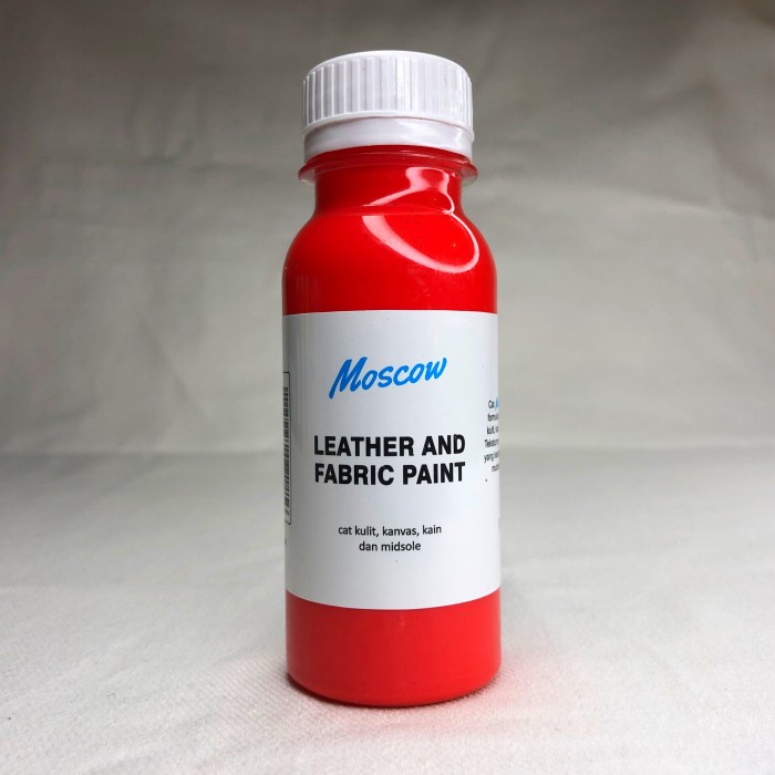 

(DISKON TERMURAH) Cat Sepatu Moscow Leather and Fabric 100 ML - [RED]