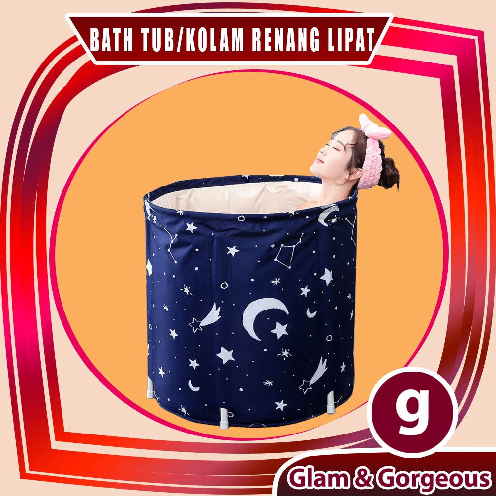 Bak Mandi Lipat Portable Folding Bath Tub untuk Anak dan Dewasa UK 70 X 70 CM - CDLC-BM001