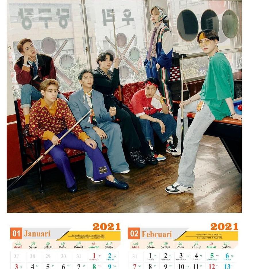 

JQ7 ➬ KALENDER DINDING 2021 BTS EXO BT21 NCT 96 ✫