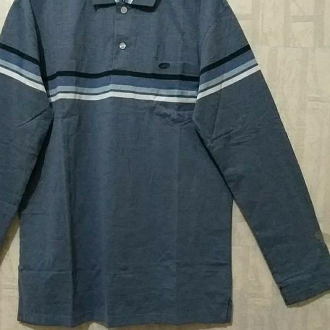▲ Baju kaos krah kerah lengan tangan panjang cowo laki pria orang tua katun kantong kaos polo M L ➬