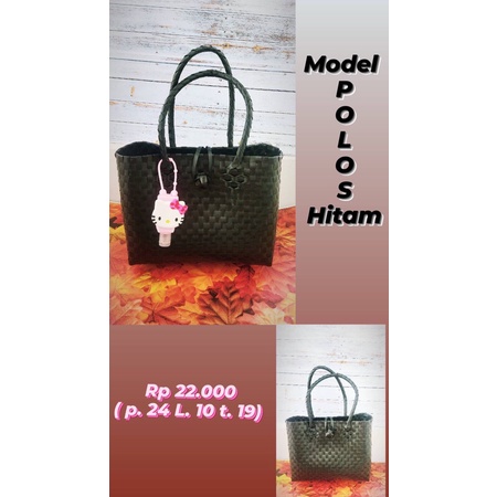 READY TAS ANYAMAN PLASTIK POLOS Hitam