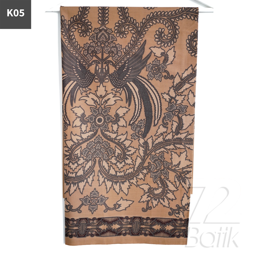 BAHAN BATIK PREMIUM Katun Motif Burung Cokrominoto Warna Cream 722163 Cap 72 Jarik Jarit Samping Kebat Panjang Batik Katun Modern Premium Bahan Seragam Batik Pernikahan Kantor Keluarga Murah Kamen Jadi Batik Bali Lembaran