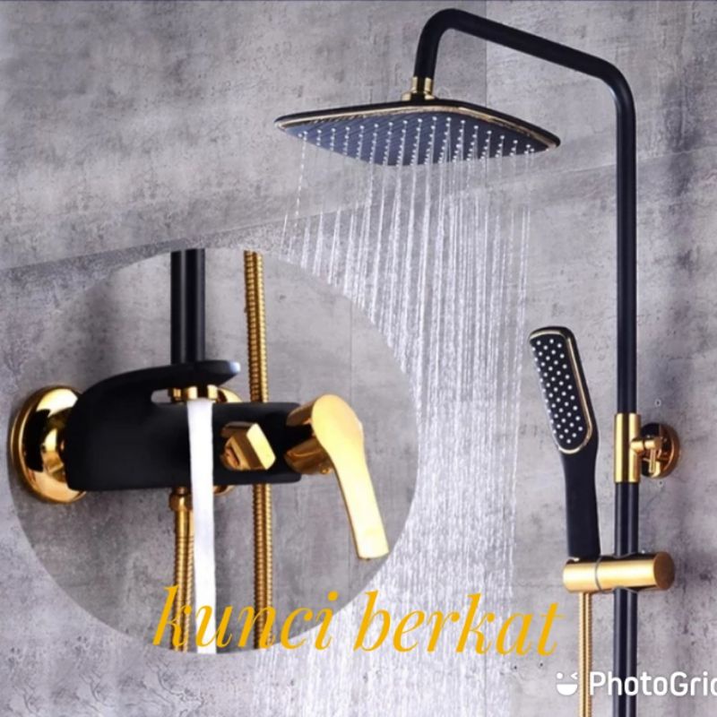 Shower Coloum Hitam Gold/Shower set Black Gold/Sower Colom/Shower mandi