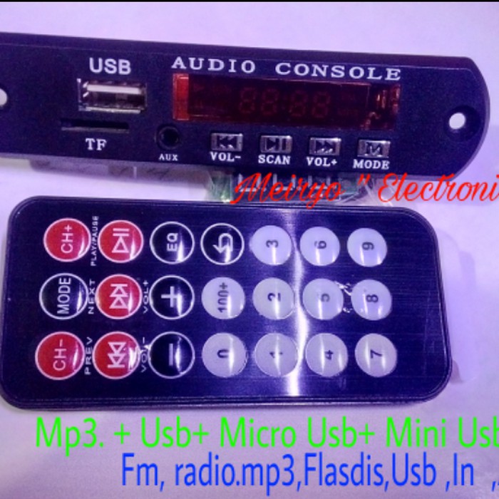 Mp3.BLUETOOTH.Usb+Micro mini+Radio FM.Flasdist+Remot