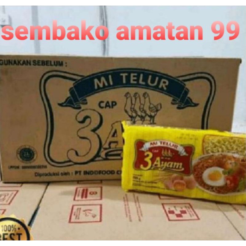 Mie 3 Ayam Telor 200 Gram Mie &amp; Pasta Instan Murah