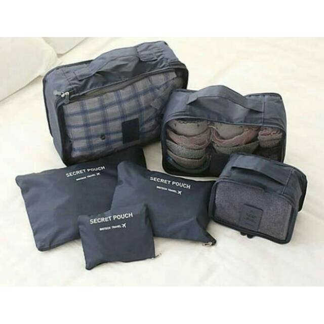 6 IN 1 TRAVELLING BAG IN BAG ORGANIZER (1 SET ISI 6 PCS TAS ORGANIZER)