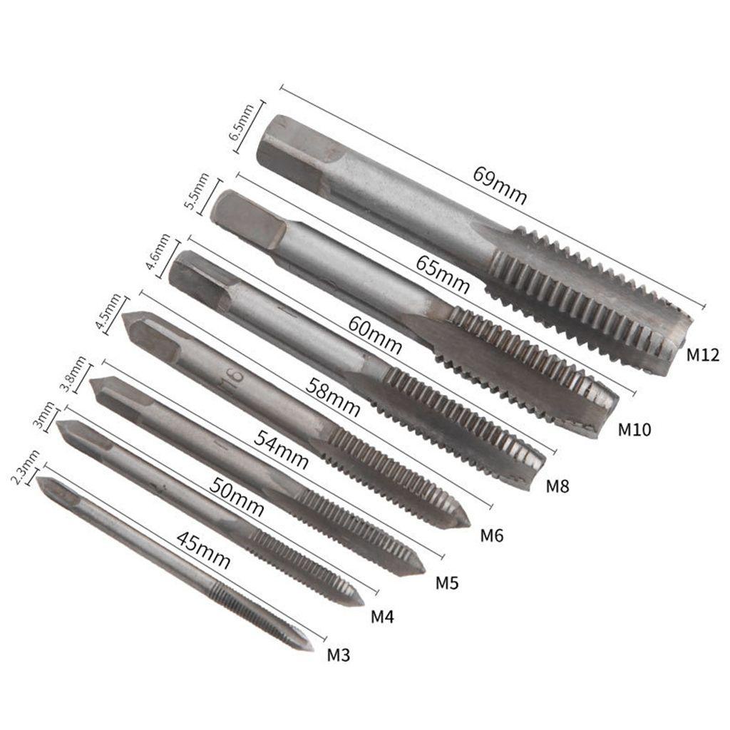 Lanfy Straight Tap Wrench Bor Pakai M1-M12 Alat Membesarkan Lubang Tap and Die Set