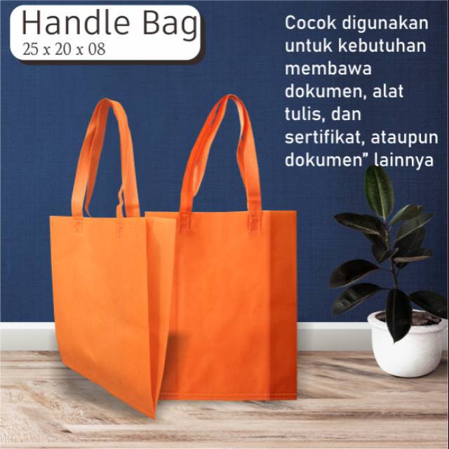 

[COD] Tas spunbond handle/ tas souvenir / tas seminar polos ukuran 25x20x08