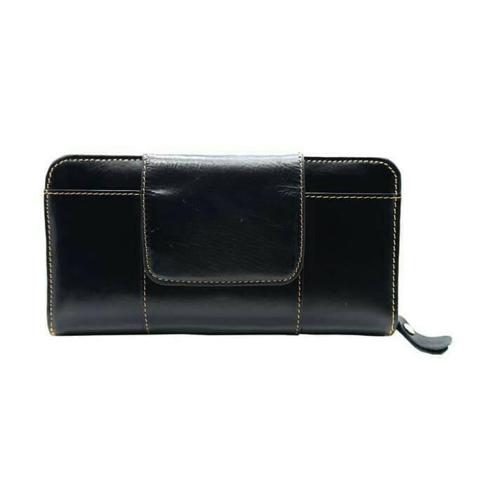 Dompet Kulit Wanita Model Dompet Lipat Resleting Wanita Bahan Kulit Asli