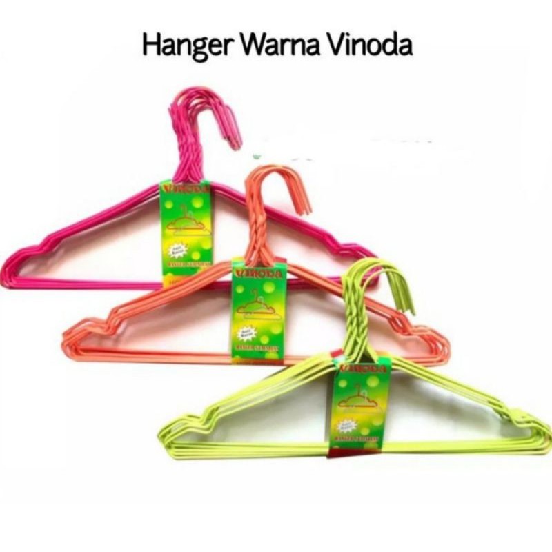 10 PCS HANGER KAWAT WARNA - HANGER BAJU