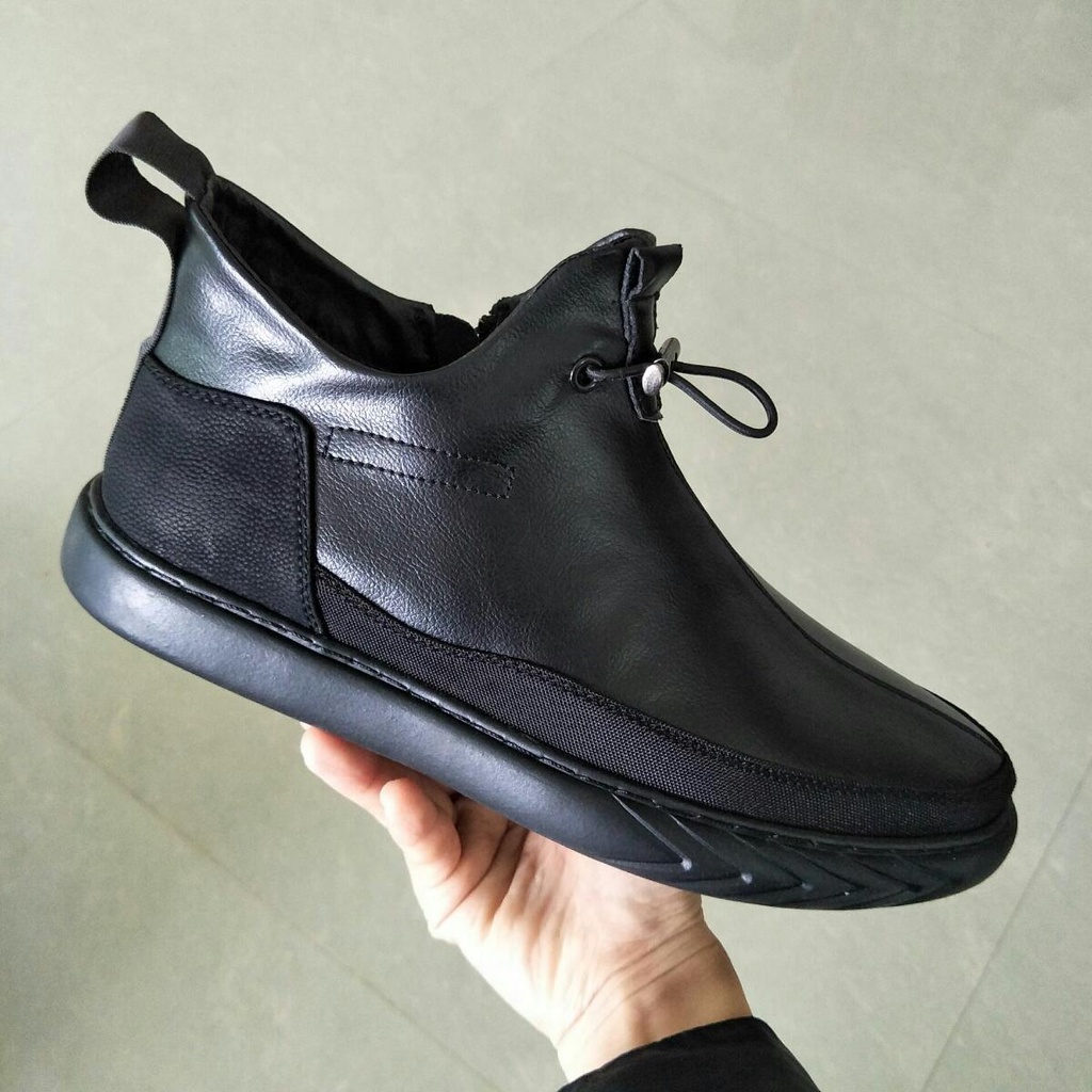 COD 100% Kulit Asli Sepatu Boot Pria Hitam Casual Kerja Kantor Import Martin Formal Model Cantik Original Terbaru 093