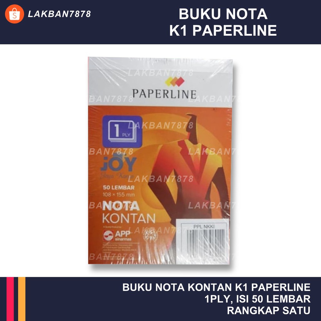 

Buku Nota Paperline K1 1 Rangkap / 1Ply Kecil isi 50 Lembar