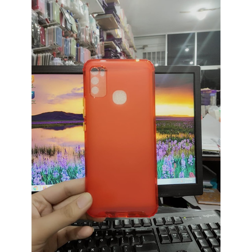 Soft Case Infinix Hot 9 Play 6.82 Inchi TPU Button Color Transparan Pelindung Kamera