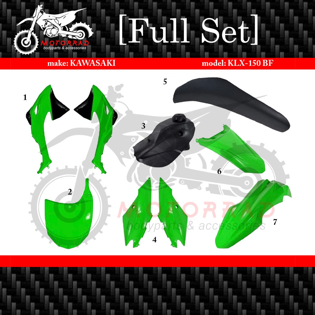 BODY FULL SET KOMPLIT KAWASAKI KLX 150 BF 2015