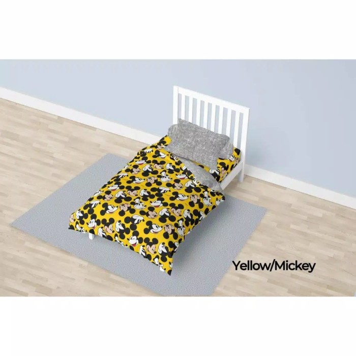 [READY] Sprei Single California - YELLOW MICKEY