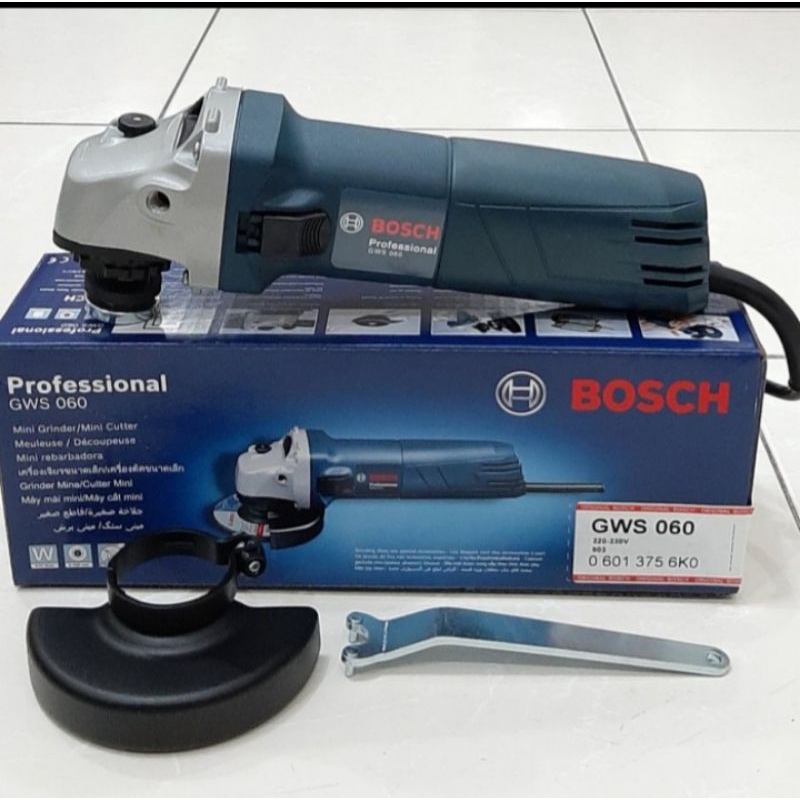 Mesin gerinda tangan Bosch gws 060 original / GERINDA TANGAN  4 INCH BOSCH GWS 060 ORIGINAL HARGA TE