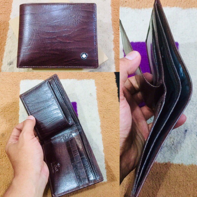 dompet lipat pria bahan kulit asli motif cetak urat kayu #dompet #dompetkulit #dompetpria #menwallet