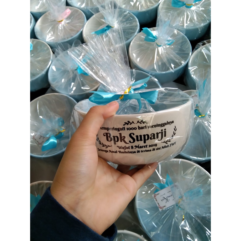 Mangkok Custom,Mangkok Sablon,Souvenir Kelahiran