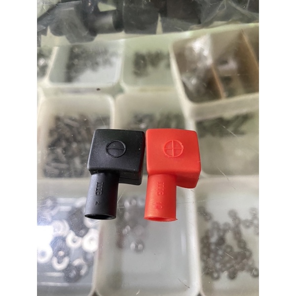 Cover Terminal Battery - Karet Tutup Terminal Aki Motor Merah + Universal