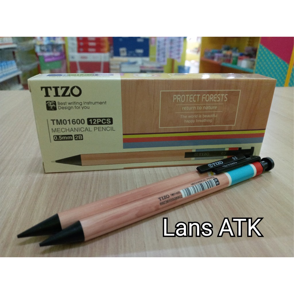 Pensil Mekanik Tizo TM01600 0.5mm 2B - Tizo Mechanical Pensil